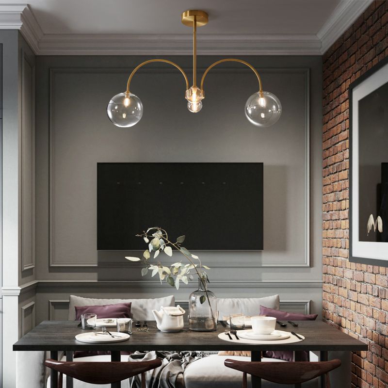 Modern Simple Style Pendant Chandelier Light Glass Hanging Ceiling Lights