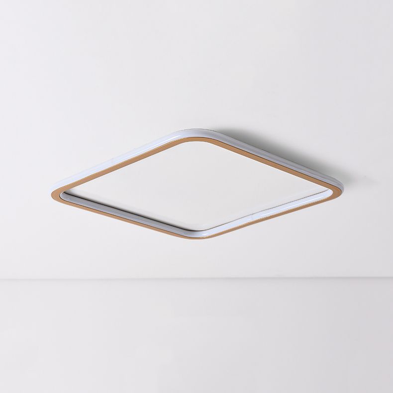 Modern LED Flush Mount Light Fixture Gold Geometry Ceiling Light Fixture with Metal