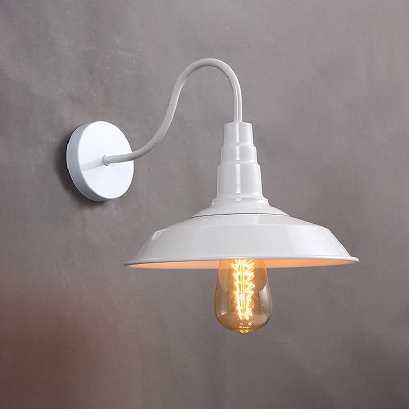 Industrial Wall Sconce Geometric Shape Wall Light with Metal Shade for Doorway