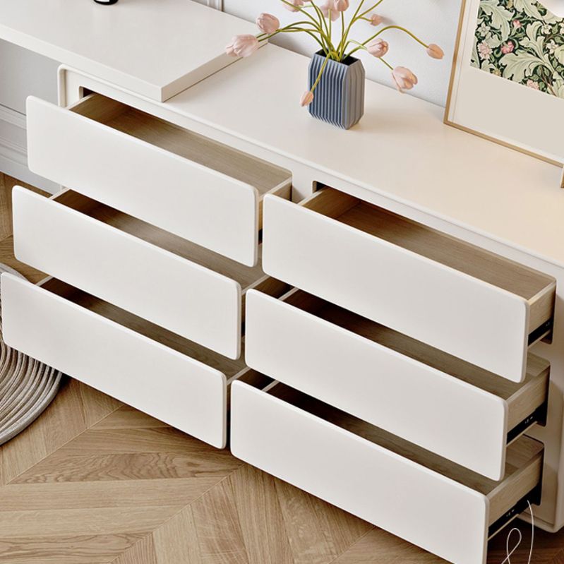 White Wooden Lighted Mirror With Drawer Bedroom Vanity Dressing Table