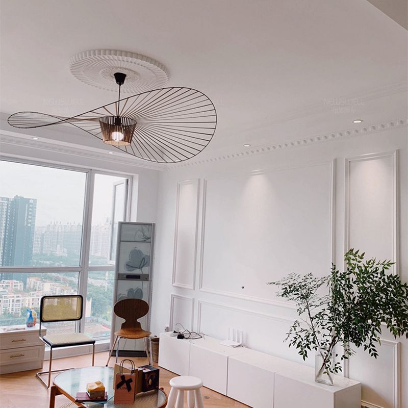 Lampada sospesa a forma di sospensione a forma di ciondolo a forma di cappello in stile loft