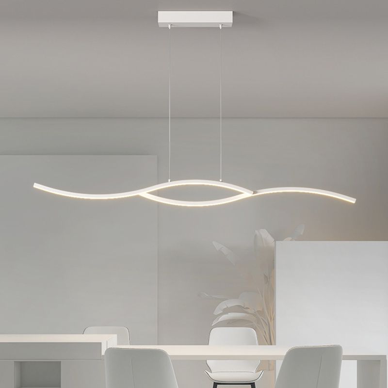 Contemporary Ceiling Light LED Black/White Kitchen Island Lighting for Dining Room