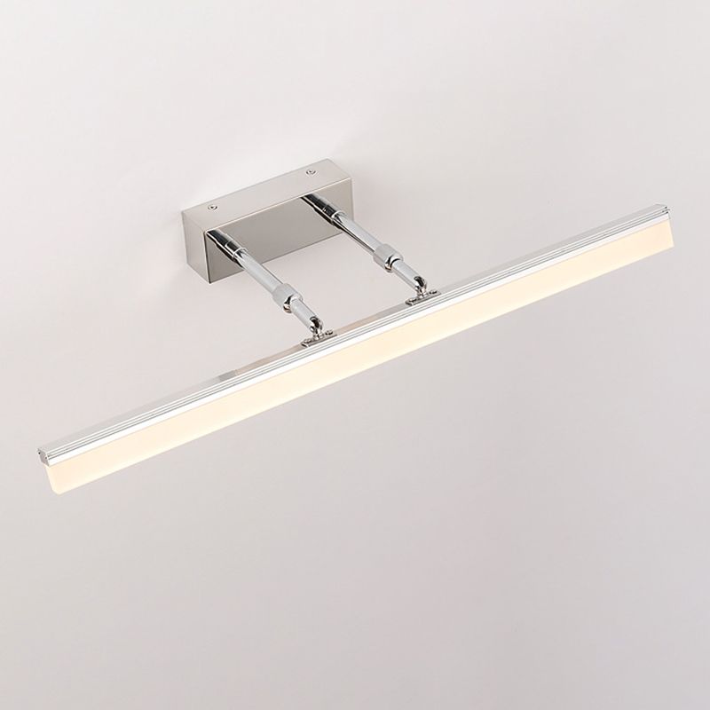 Luminaire mural de salle de bain linéaire LED en acier inoxydable LED moderne applique murale moderne en argent
