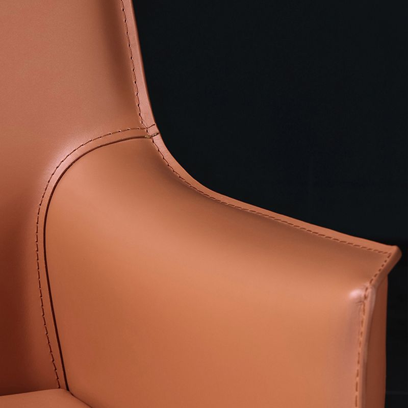 Upholstered Dining Chair Contemporary Faux Leather Dining Side Chair