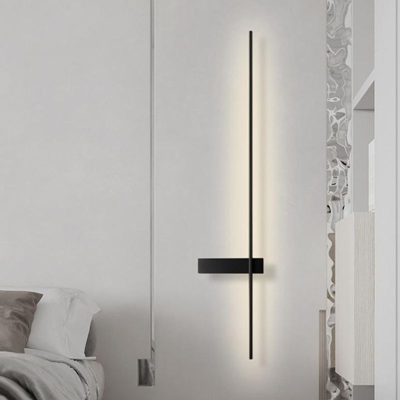 Eigentijdse stijl rechte wandverlichting armaturen metaal 1 lichte led wandmontage lamp