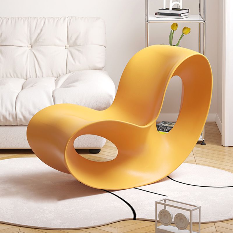Modern Rocker Plastic Seat Belt Rocking Accent Chair for Living Room