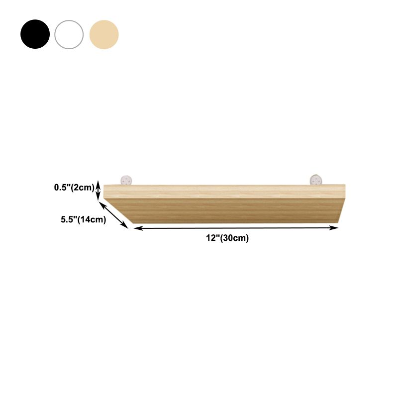 Modern Manufactured Wood Floating Bookcase 5.5" Wide Bookshelf