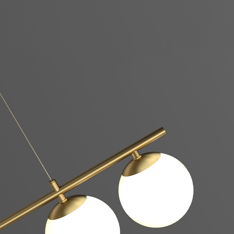 Modern Simple Hanging Lamp Glass Ball Shape Shade Island Light Fixture for Dining Table