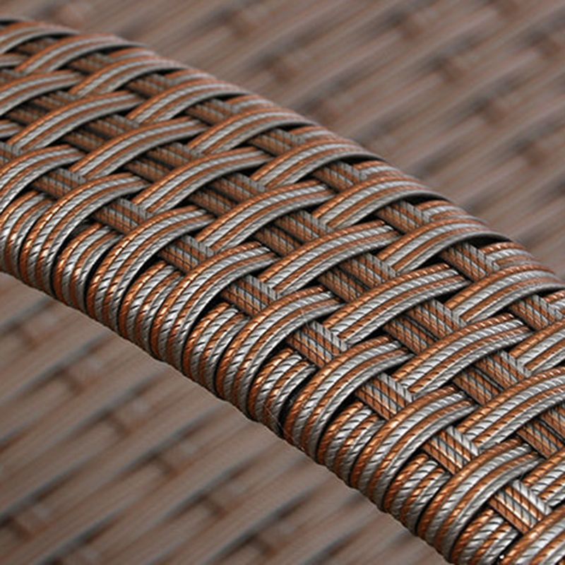 Rattan Rocking Accent Chair Modern Woven Rope Rocking Chair with Tufted Cushions