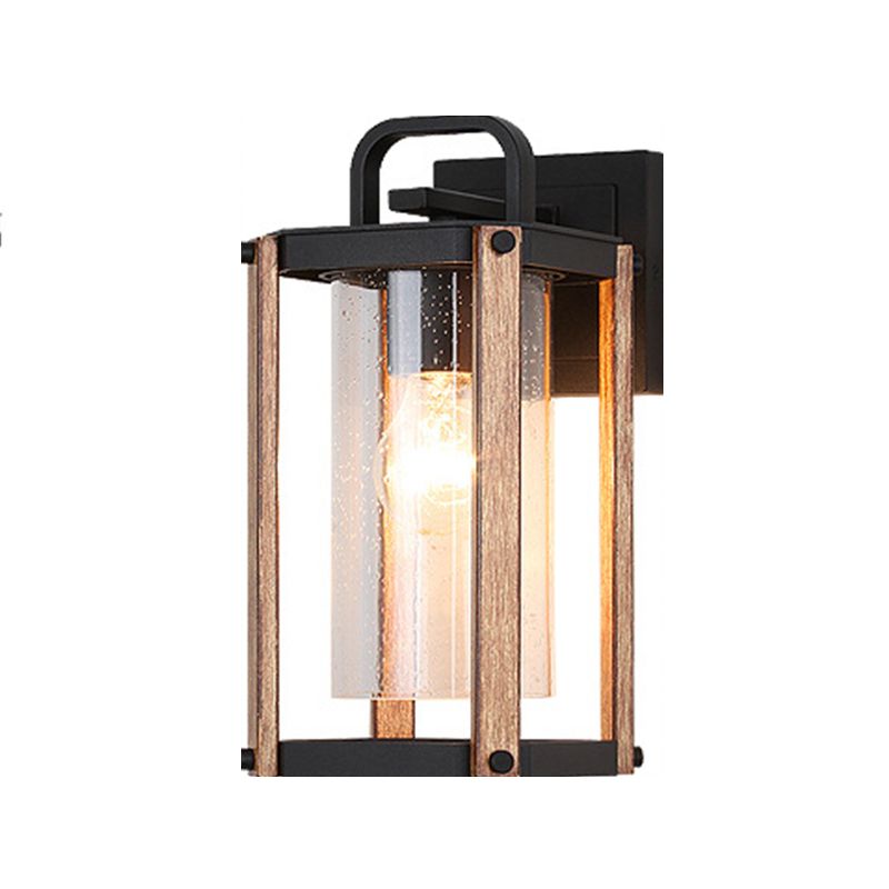 Industrial Metal Wall Light Cage Shape 11.5" High Wall Sconce with Glass for Outdoors