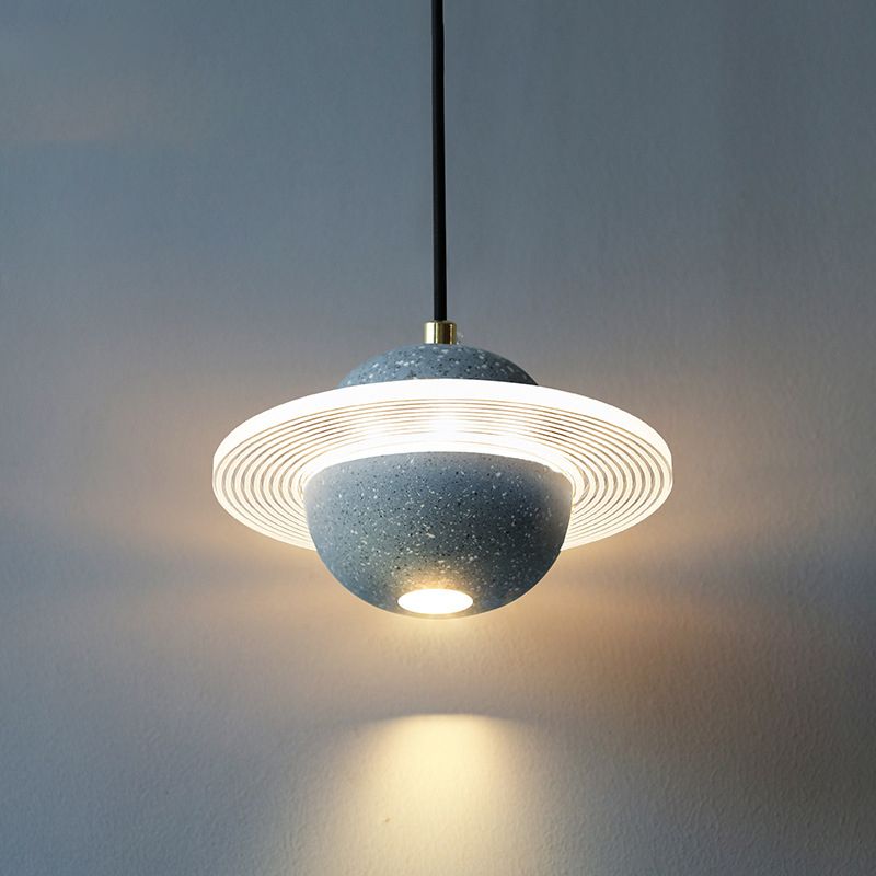 Runden Lichthänger moderner Zement 1 Leuchte LED Hanging Leuchten