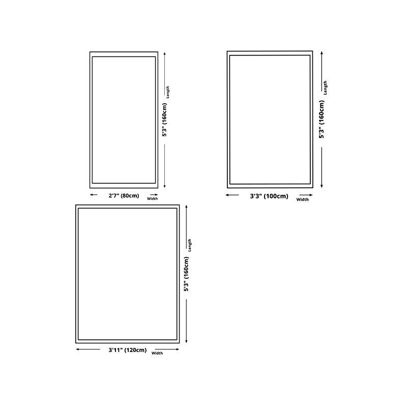 Minimalist Carpet Contrast Panel Carpet Polyester Stain Resistant Area Rug for Living Room