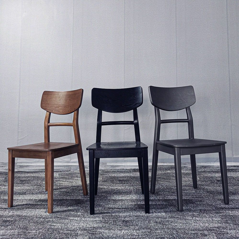 Sillas de cocina de madera contemporáneas con respaldo de escalera, silla lateral de comedor