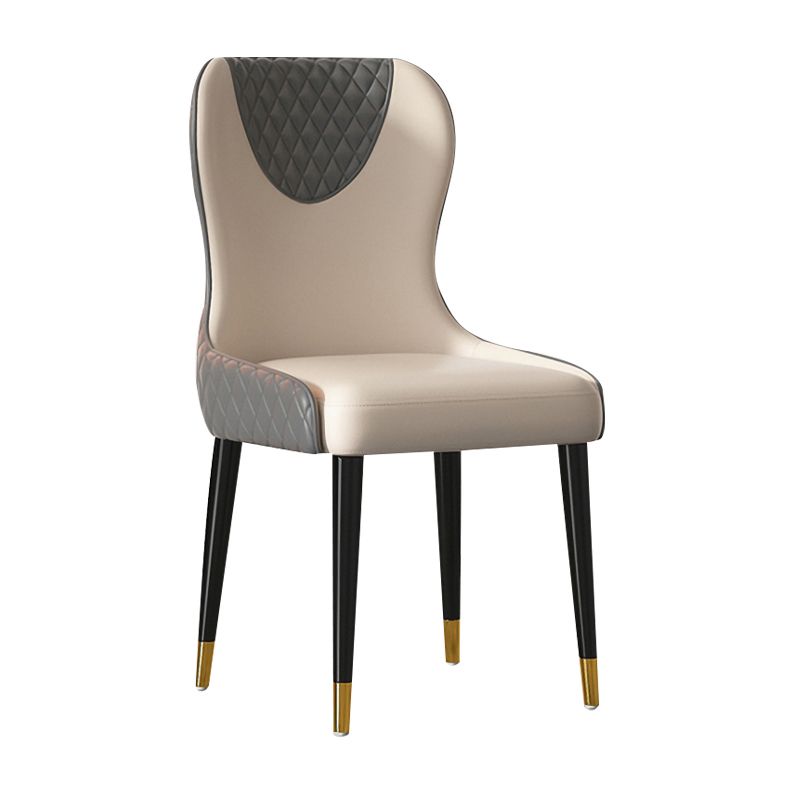 Upholstered Side Chairs Scandinavian Style Armless Solid Back Chair