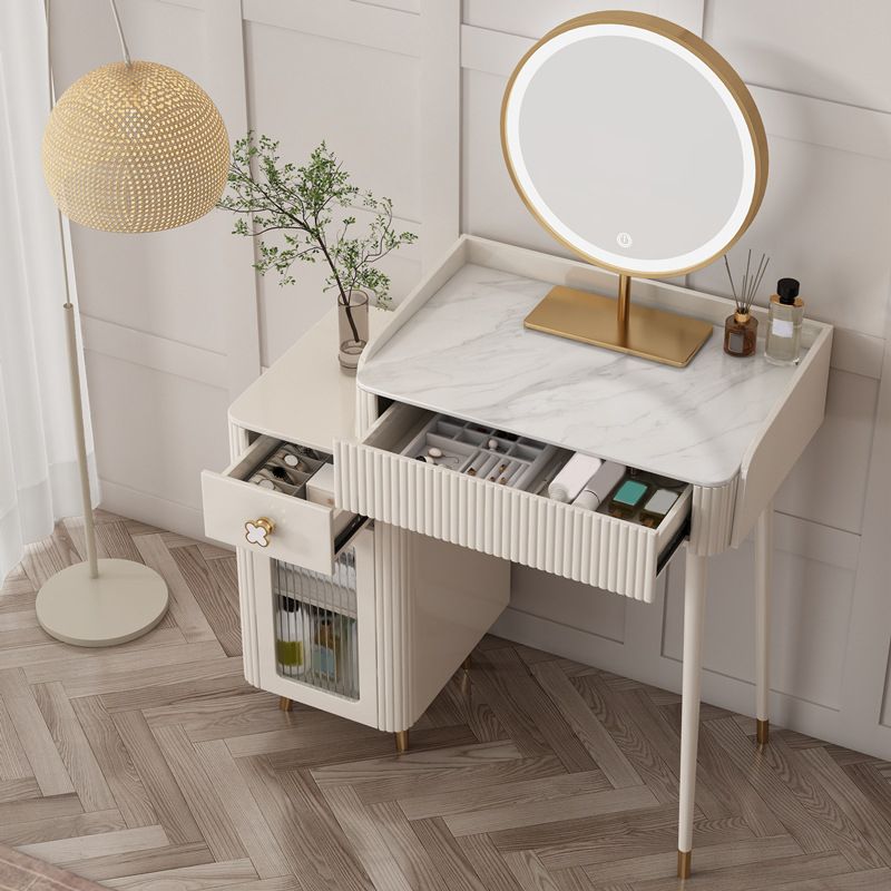 Luxurious Vanity Bedroom Make-up Vanity 3-Piece Set with 2 Drawers