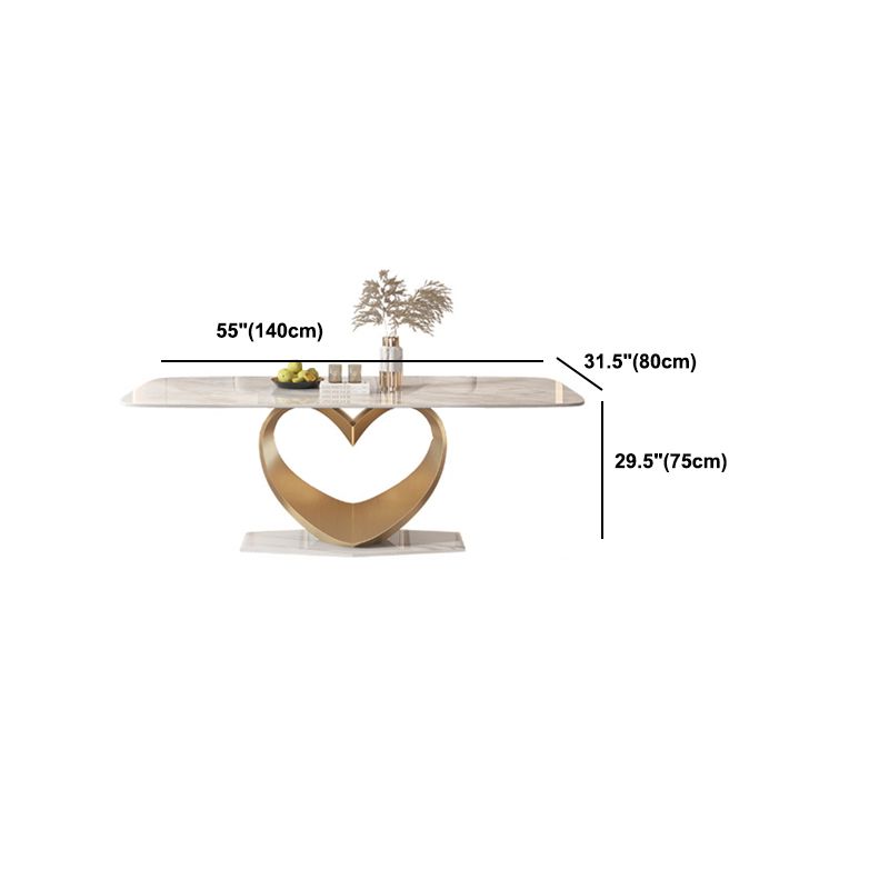 Nordic Glam Rectangle Sintered Stone Table Set 1/4/5/7/9 Pieces Dining Set