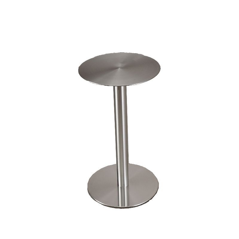 Pedestal Stainless Steel Top Cocktail Table Round Coffee Table for Living Room
