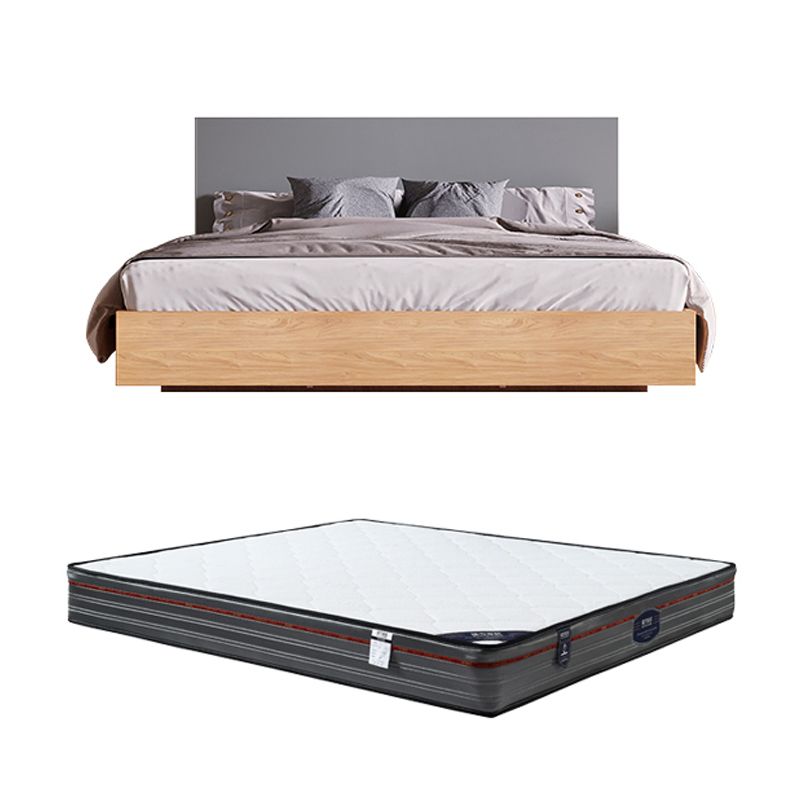 Lift Up Storage Panel Bed Rectangular Panel Platform Bed Natural