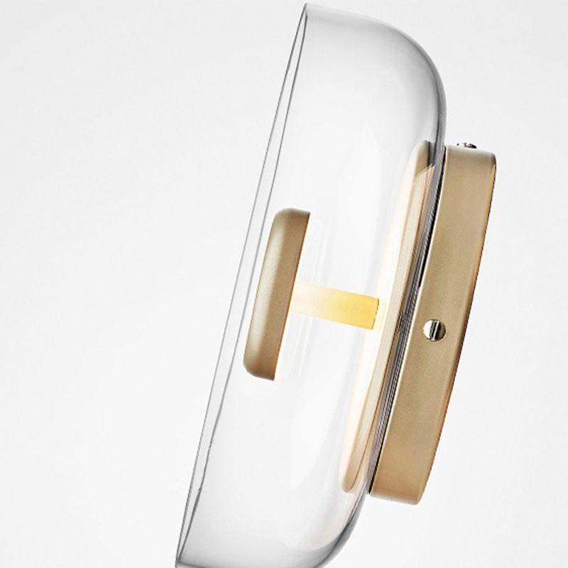 Lámpara en forma de tazón lámpara de estilo simple letrero de oro led montado en la pared montada de pared de oro