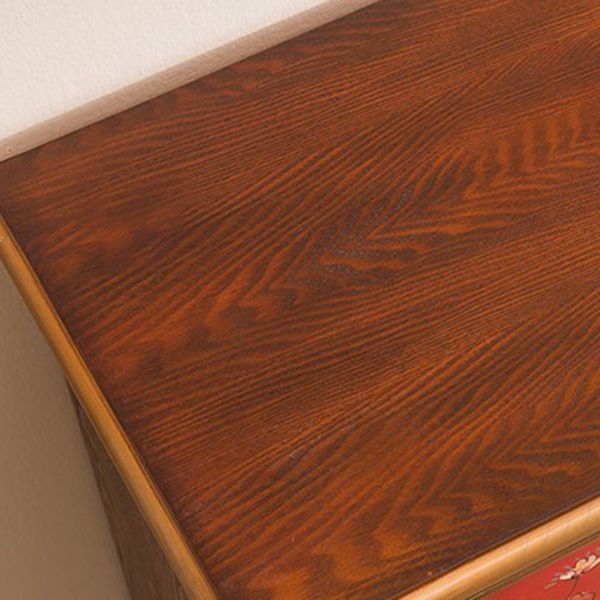 Traditional Wooden Storage Chest Bedroom Vertical Chest with Drawers