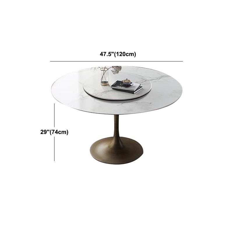 Round Stone Dining Table Tulip Base Dining Table for Dining Room