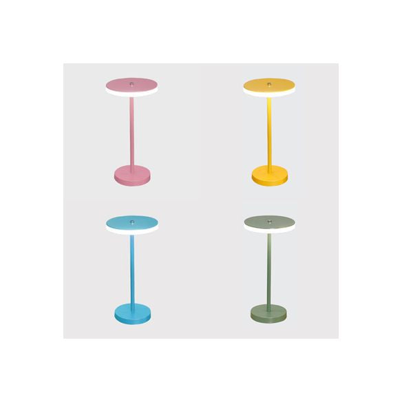 Macaron Style Rounded Table Lamp Acrylic LED Living Room Table Lighting in Blue/Green, Warm/White Light