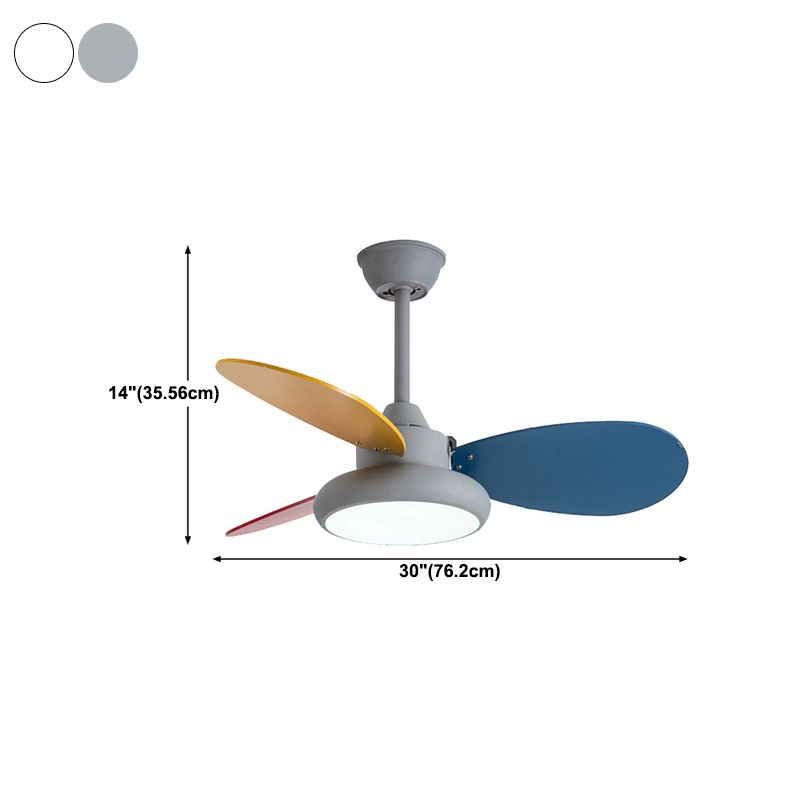 Nordic Style Ceiling Fan Lamp 6th Gears Adjustment Ceiling Fan Light for Children Room