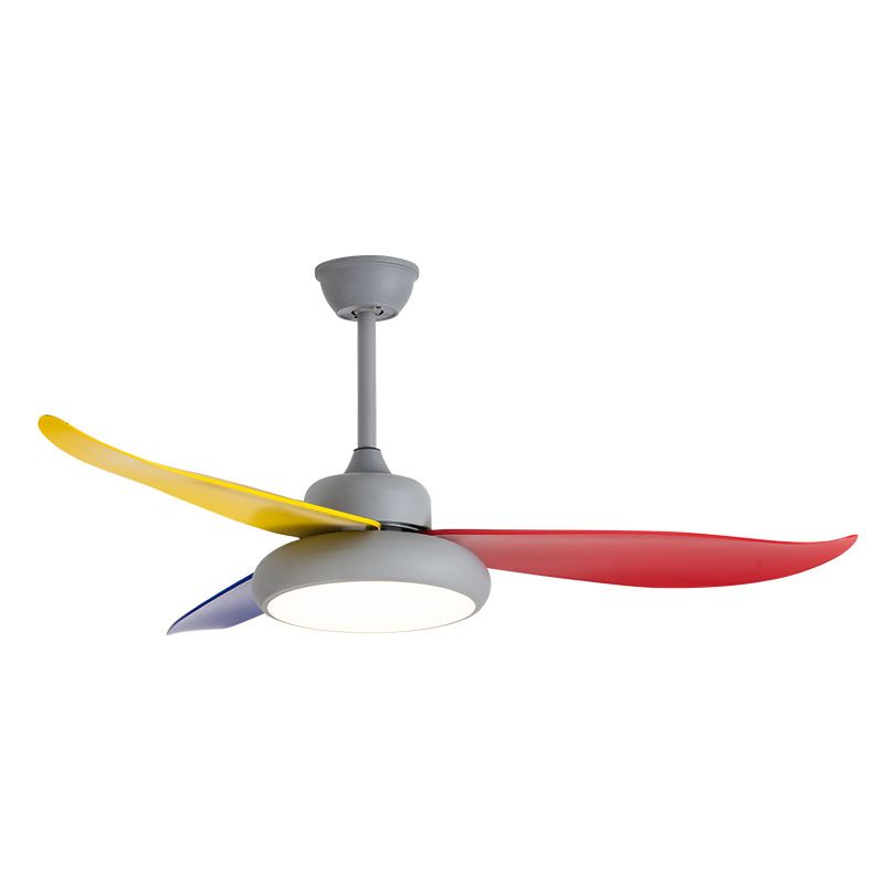 Luz de ventilador redondeo de dormitorio Luz de la sala de estar de metal LED Semi Flush Techo de techo de montaje