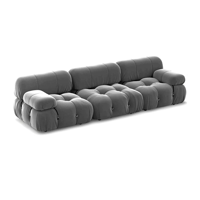 Modern Style Lamb Velvet Sofa Low Back Grey/white/orange/blue Sofa bed