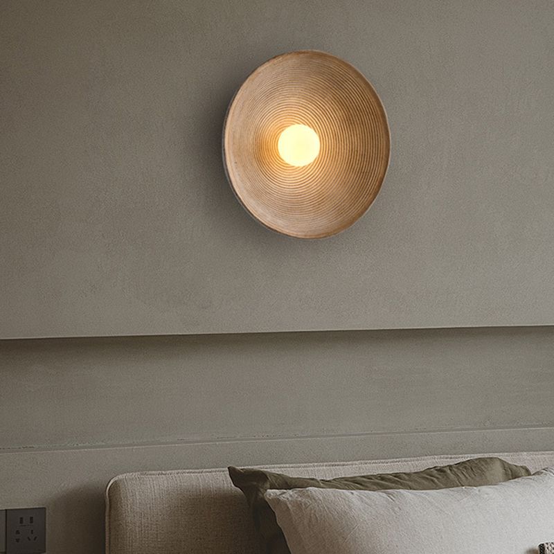 Nordic Style Wall Light Dome Shape Wall Lamp with Glass Shade for Bedroom