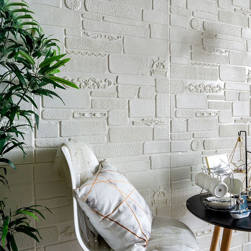 Modern Wall Paneling Peel and Stick Brick 3D Print Waterproof Wall Panel