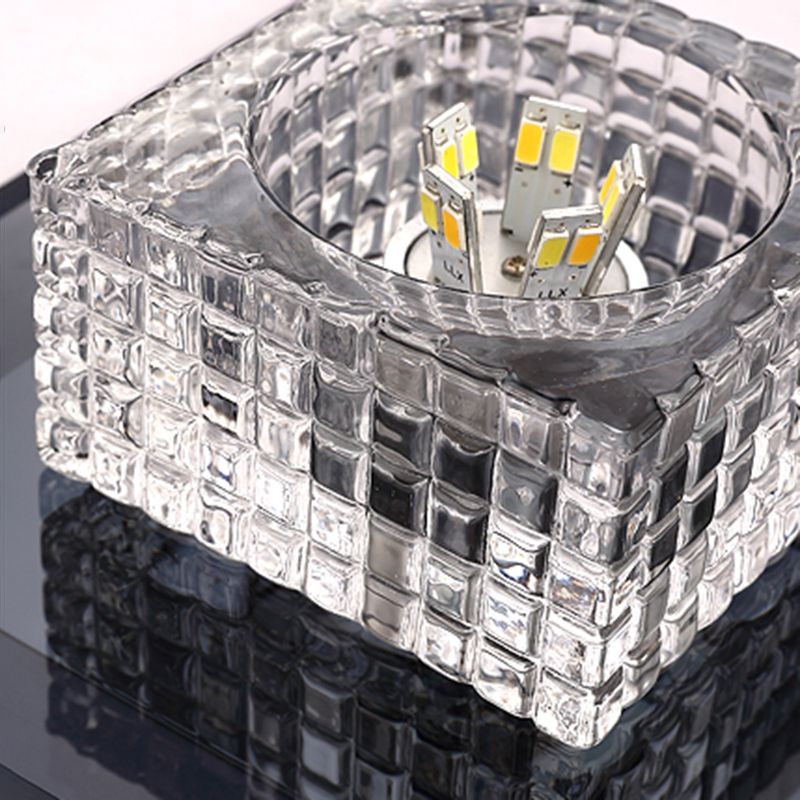 Lampada da soffitto geometrica per montaggio a incasso Plafoniera moderna per montaggio a incasso con foro da 3 '' dia