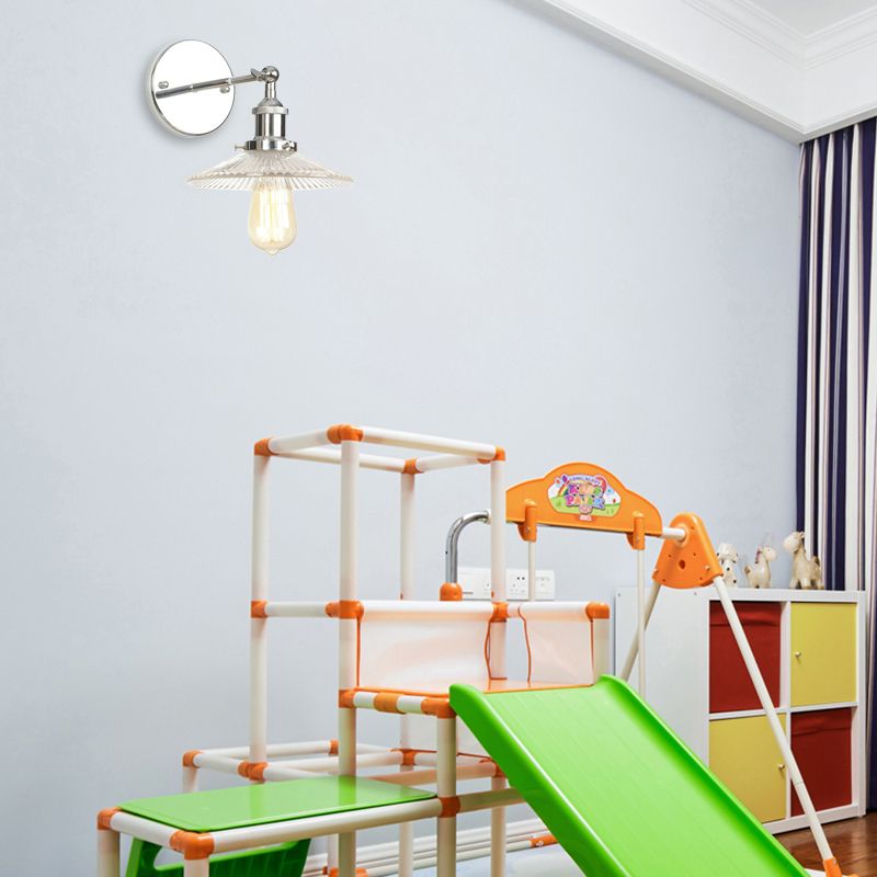 Lámpara de pared de vidrio de vidrio de vidrio claro cónico