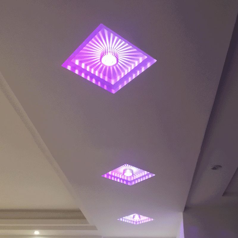 Sunflower Effect RGB Flush Light Fixtures Modern Aluminum LED Flush Ceiling Light