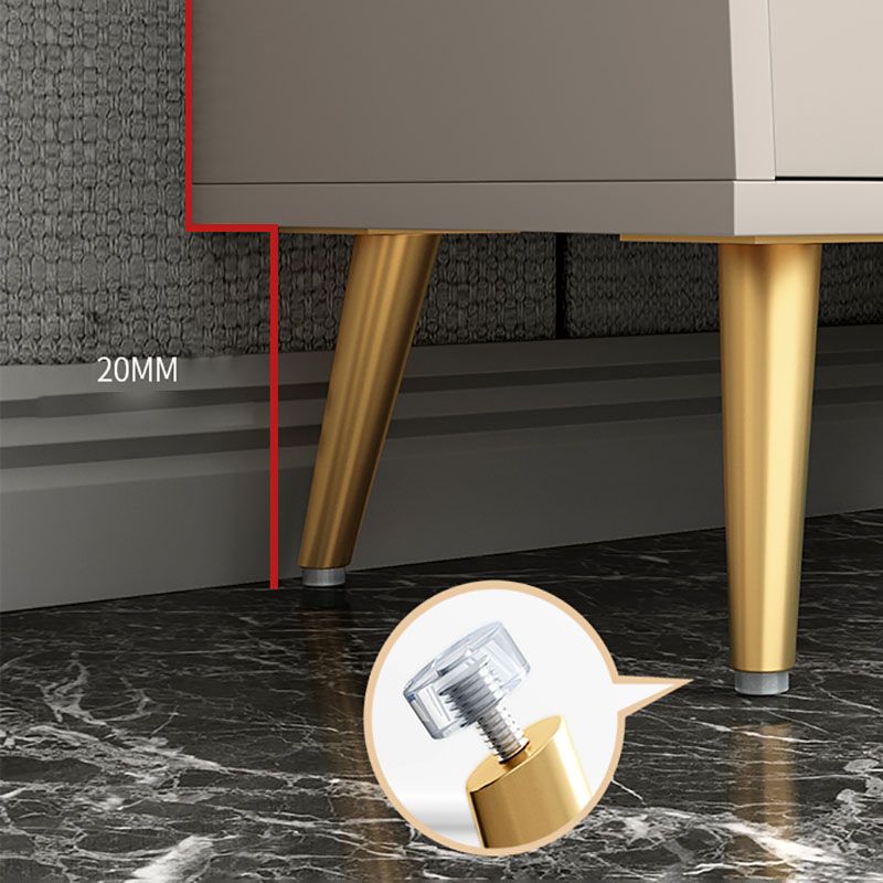 Glam Vertical Standard Bookcase Manufactured Wood Bookcase with Door and Drawers