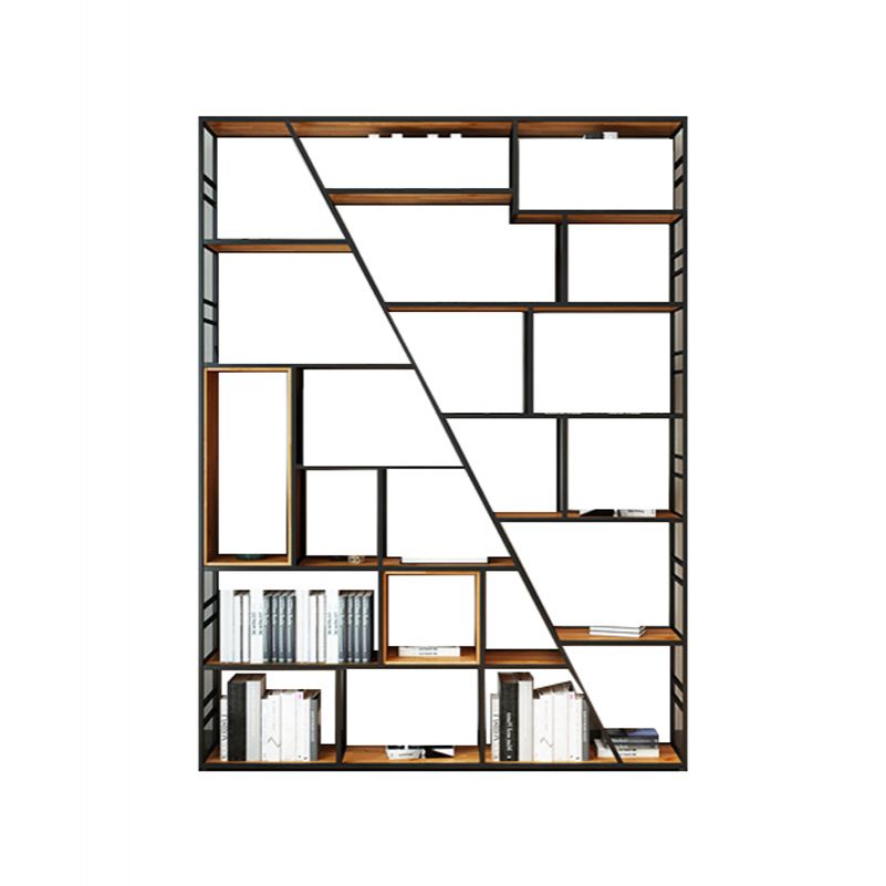 78.74"H Bookshelf Industrial Style Open Back Bookcase for Home Office