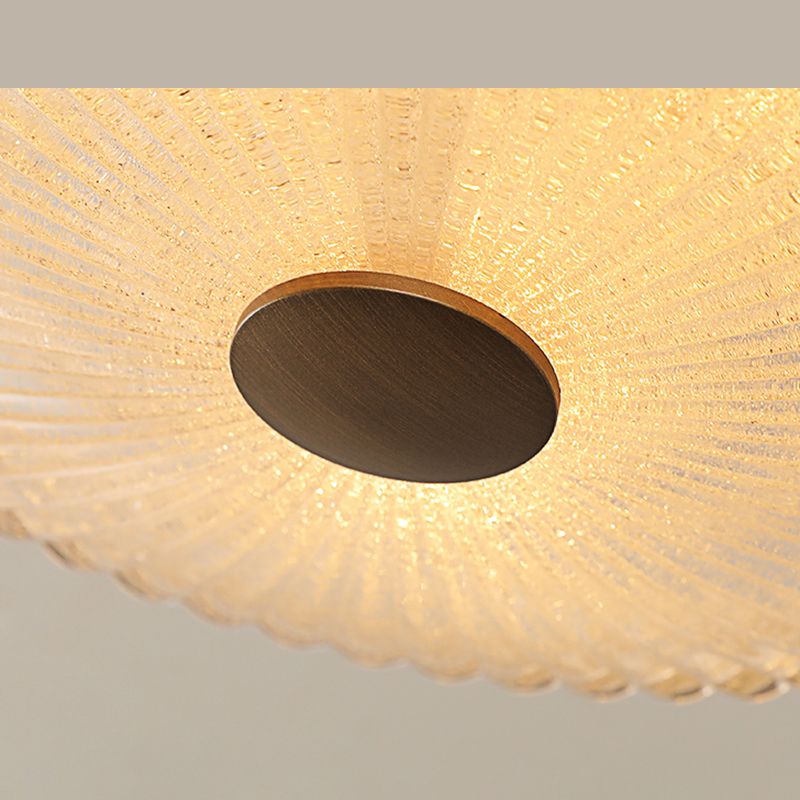 American Ceiling Light Bronze Glas Lampenschirm 1 Light Flush Mount Light für Indoor Room