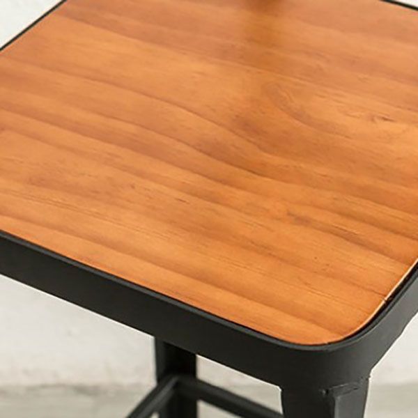 Industrial 1/2/9 Pieces Solid Wood Bar Table Set Fixed Bistro Set for Home Use