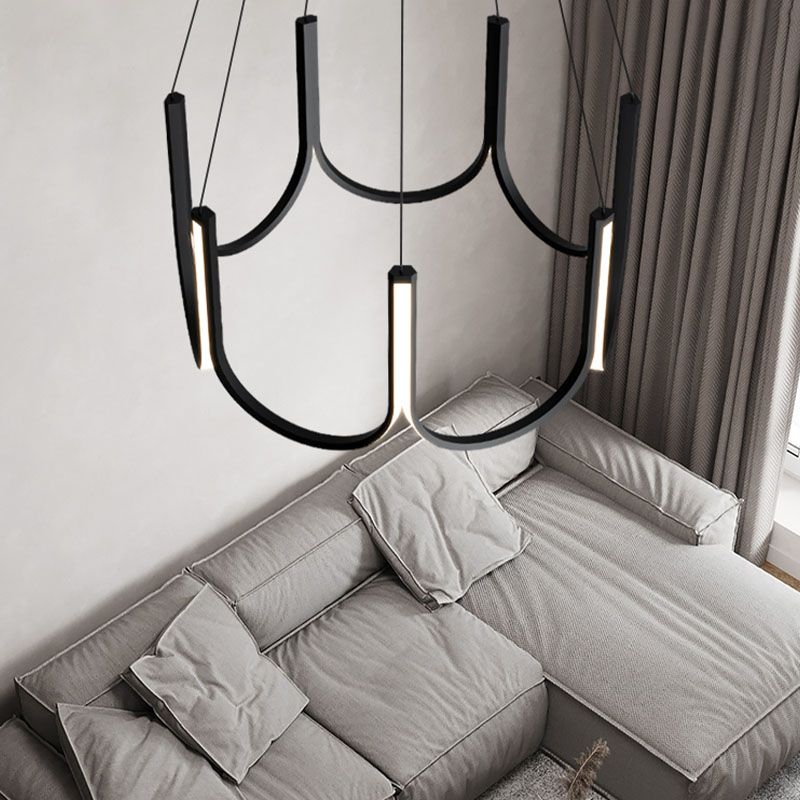 LED -Deckenpendellicht mit Acrylschatten -Einfachheit Kronleuchter Licht