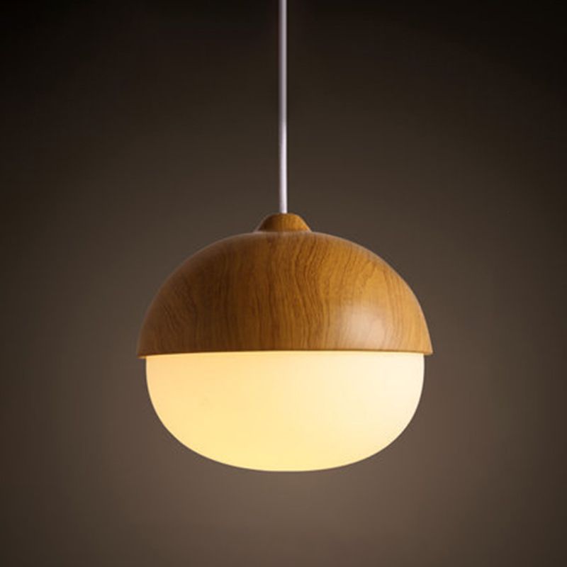 1 luces colgantes de forma especial ligera nueces creativas mini lámpara colgante en sombra de vidrio