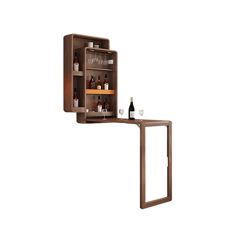 Rectangle Solid Wood Bar Table Extendable Dining Table for Kitchen