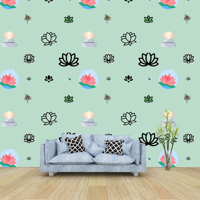 Mural Wallpaper Plant Pattern Environment Friendly Living Room Wall Mural