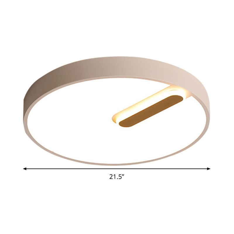 Runde Deckenleuchte, minimalistisches Acryl, Schwarz/Weiß, 18"/21,5" breite LED-Einbauleuchte, warmes/weißes Licht/stufenlose Dimmung mit Fernbedienung