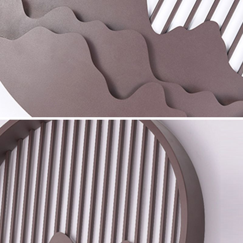 Circle Wall Sconce Contemporary Outdoor Wall Light Fixture for Courtyard