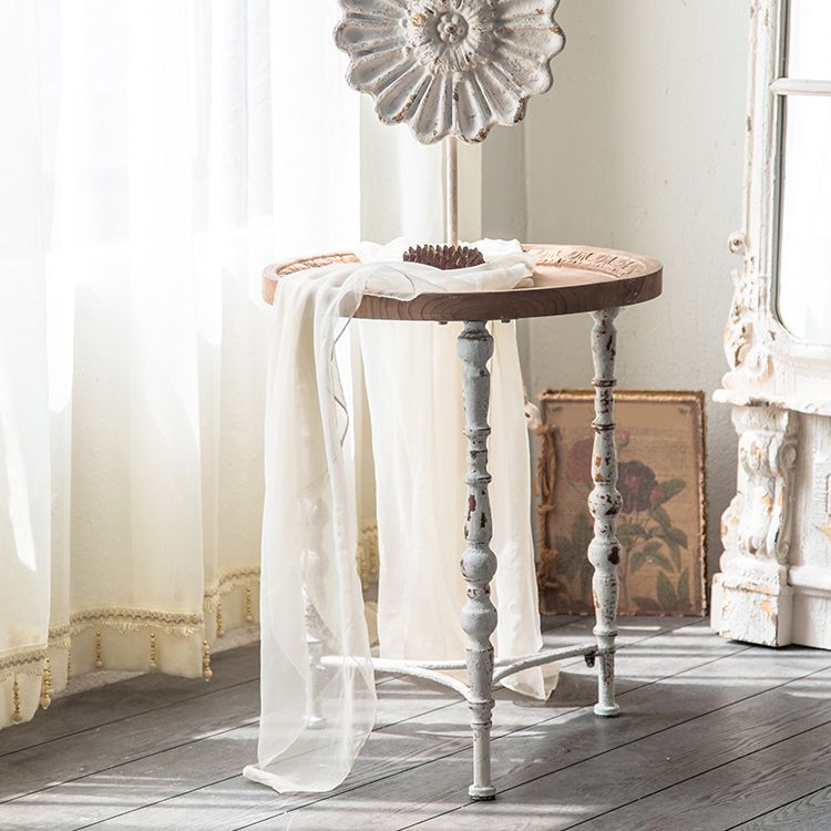 French Country Distressed Cocktail Table Wooden Coffee Cocktail Table for Home
