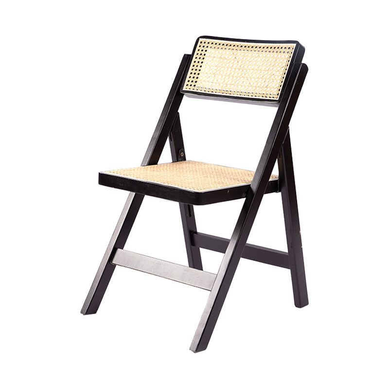 Modern Style Folding Dining Chair Wooden Open Back Side Chair for Living Room
