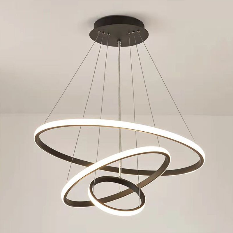 Modern Dining Room Lighting multipli lampadario lampadario rotondo in metallo lampadario