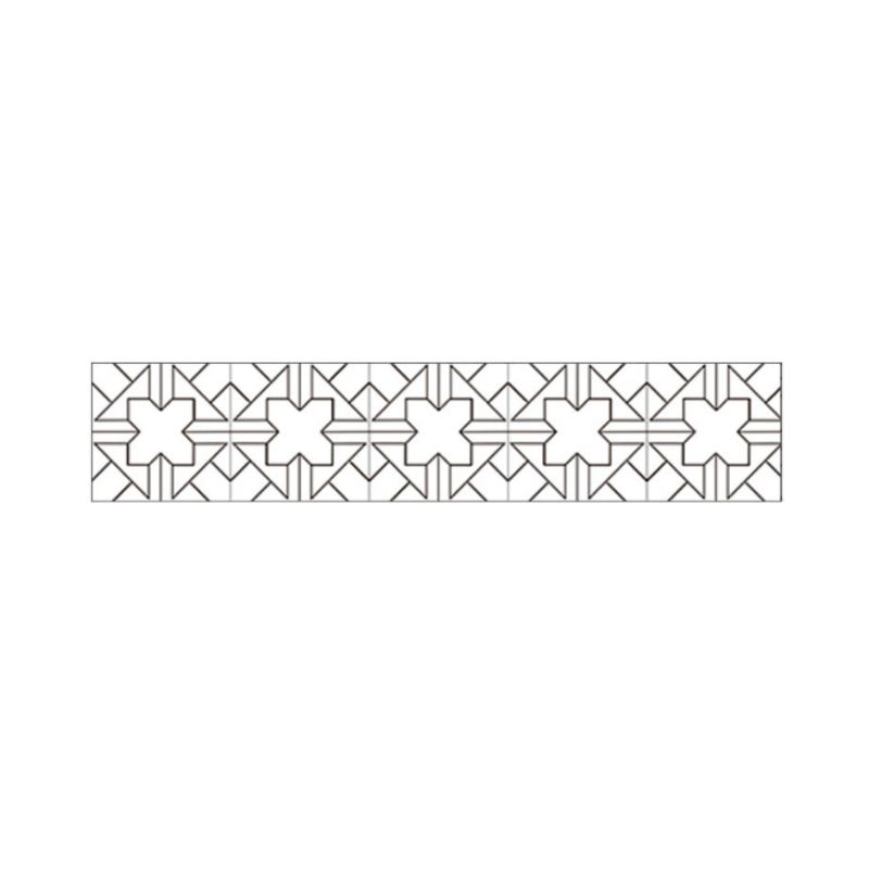 Symmetric Wallpaper Panels Modern Peel and Stick Kitchen Wall Decor, 3.5' L x 8" W, Grey
