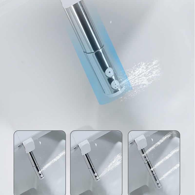 Modern Wall Mount Toilet Bowl 1-Piece Urine Toilet with Slow Close Seat for Washroom