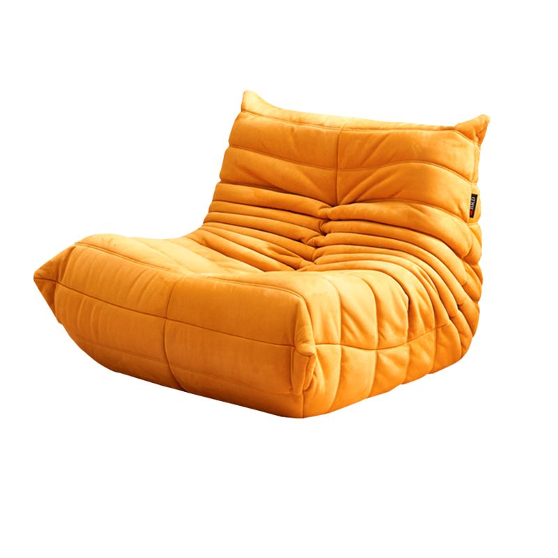 Modern Sewn Pillow Back Chair Solid Color Upholstered Armless Chair